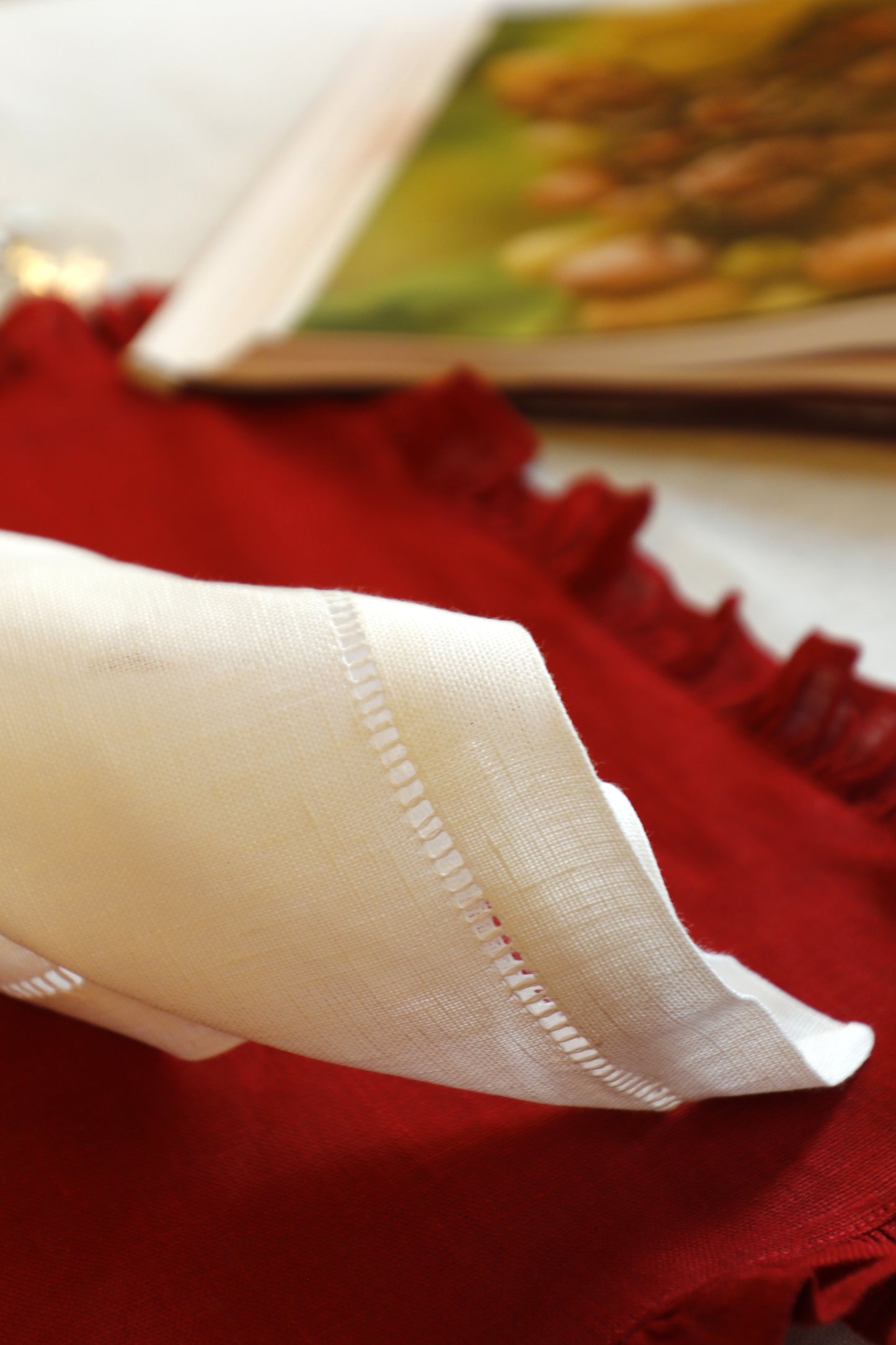 Guardanapos Bainha Aberta Feita à Mão