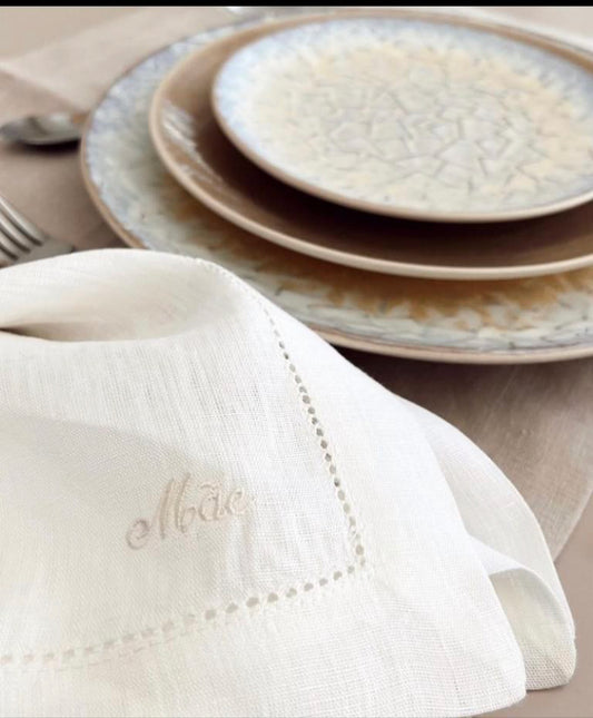 Guardanapo com Bainha Aberta  Personalizado com Nome