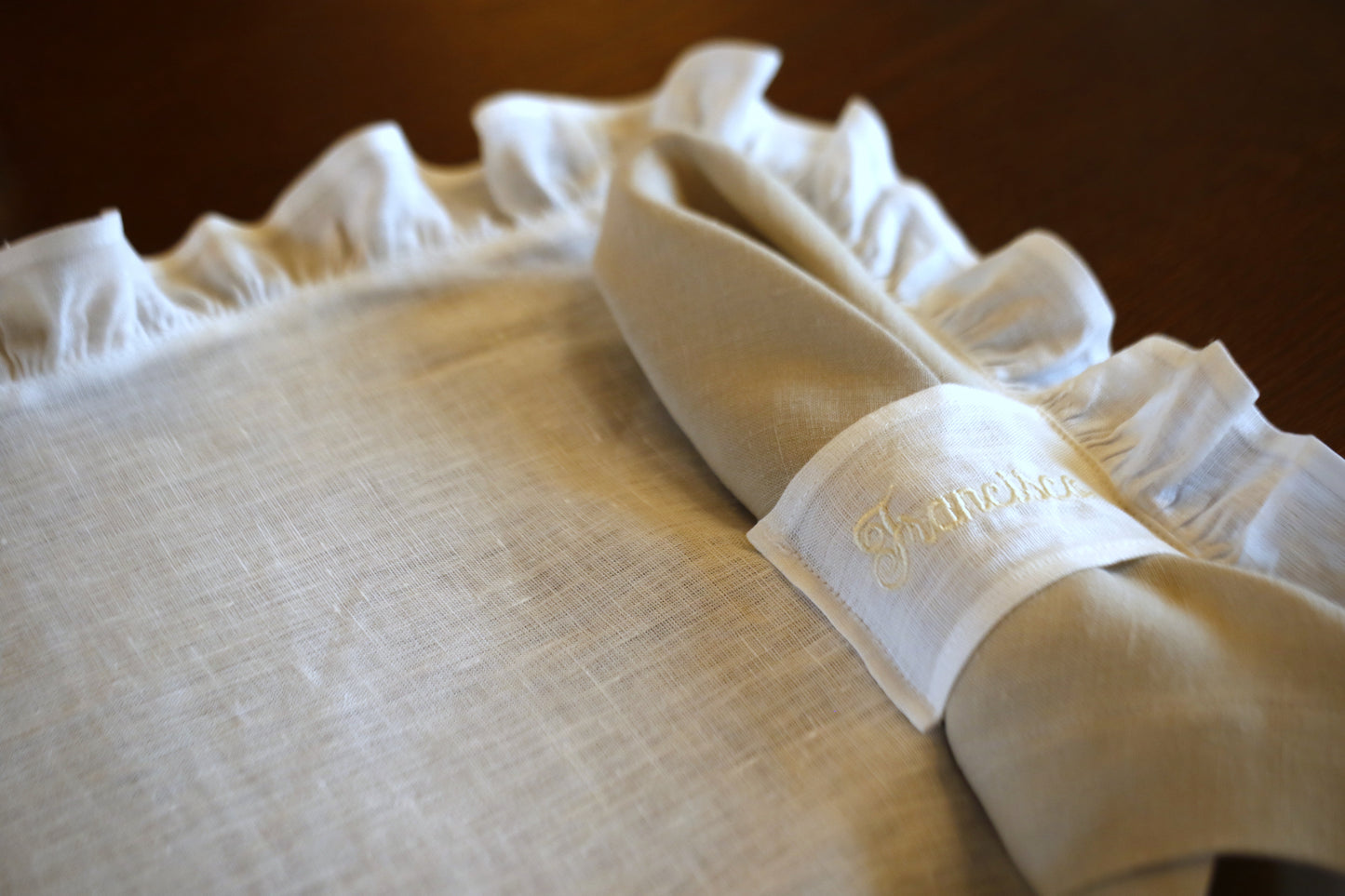 Individual com Argola Personalizada para Guardanapo