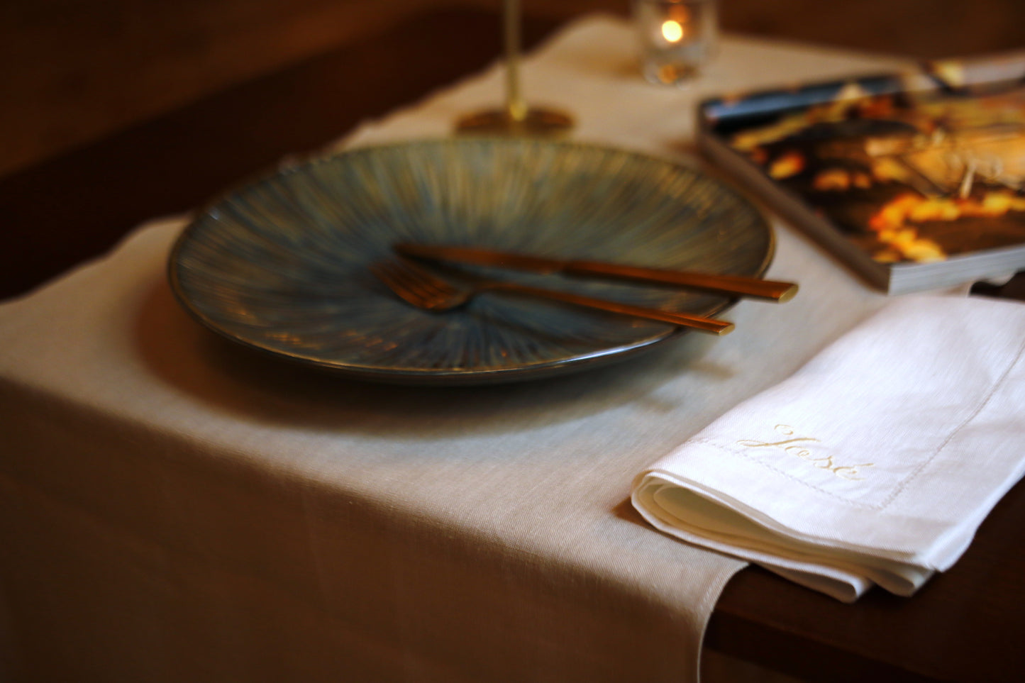 Guardanapos Personalizados Nome e Bainha Aberta